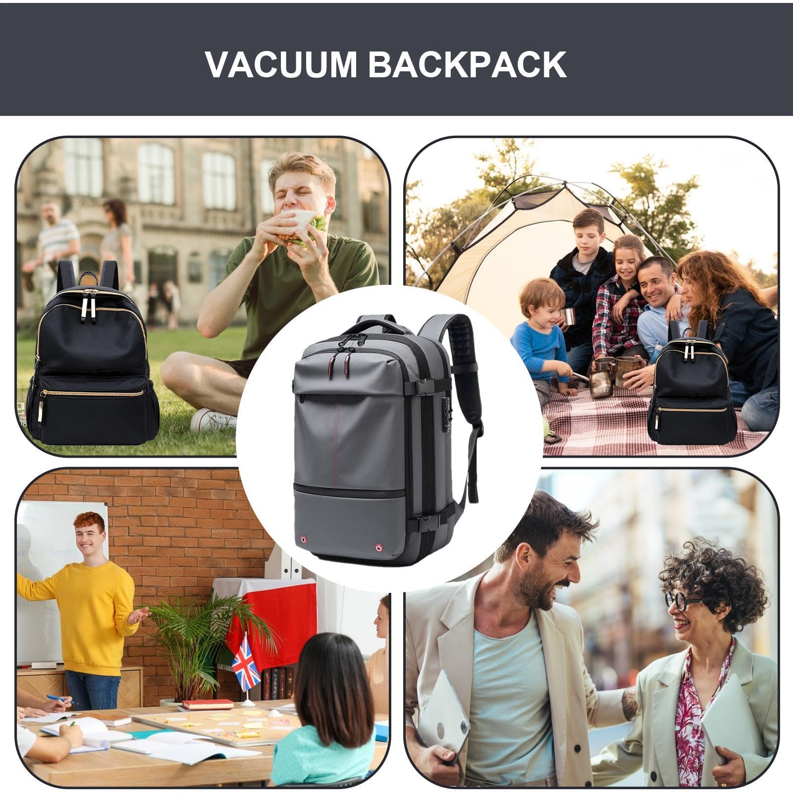 〇Of61 未使用 真空圧縮 バックパック トラベルバッグ Amazon.co.jp: [Zoomtirs] 真空圧縮バックパック、エアバック